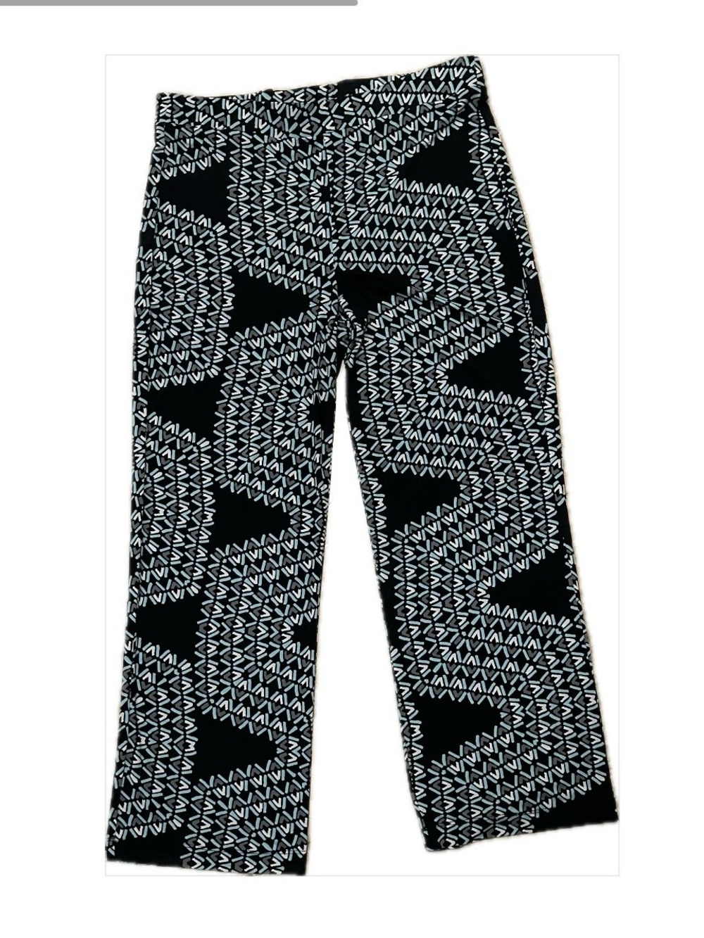 Karen Kane geometric tribal print jersey pull-on elastic waist  pants  XL